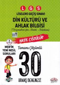EDİTÖR 8.SINIF LGS DİN KÜLTÜRÜ 30 BRANŞ DENEME