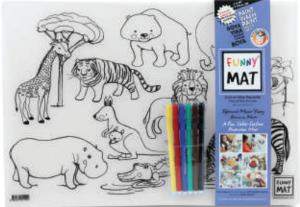 Funny Mat - Evcil Hayvanlar Ve Vahşi Hayvanlar 6'Lı Kalem Hediyeli 30 x 40 cm