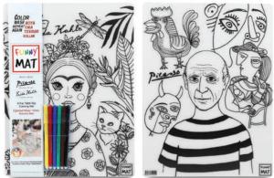 Funny Mat - Pablo Pıcasso Ve Frıda Kahlo 6'Lı Kalem Hediyeli 30 x 40 cm