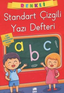 Renkli Standart Kare Çizgili Yazı Defteri A4 Ebat