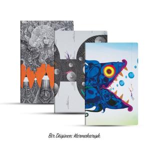 Üçlü Çizgisiz Defter Seti: Bir Düşünce: Karmakarışık Üçlü Çizgisiz Defter Seti: Bir Düşünce: Karmakarışık