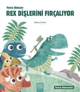 Yavru Dinozor Rex Dişlerini Fırçalıyor Yavru Dinozor Rex Dişlerini Fırçalıyor
