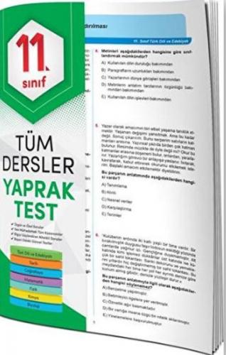 11. Sınıf Tüm Dersler Yaprak Test