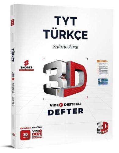 3D Yayınları TYT Türkçe Video Destekli Defter 3D Yayınları TYT Türkçe Video Destekli Defter