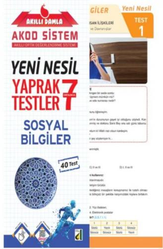 Akıllı Damla Sosyal Bilgiler Yeni Nesil Yaprak Testler-7. Sınıf