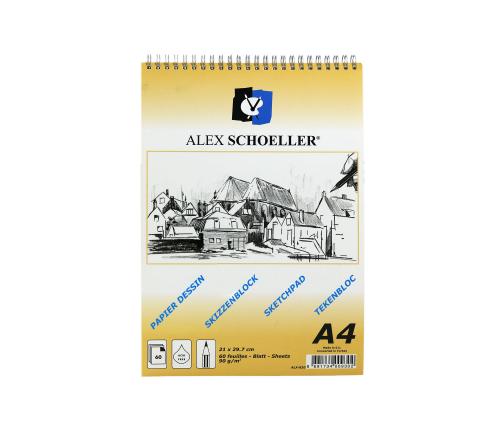ALEX A4 ESKİZ SERT KAPAK 90 GR 60 SAYFA RESİM DEFTERİ