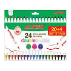 ALPİNO ÇİFT YÖNLÜ KEÇELİ BOYA 24 LÜ