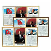 ANT YAZI MİLLİ LEVHA 3'LU 50x90 HAM MDF ÇERÇEVE (tek ürün gönderilecektir, fotoğraf temsilidir)