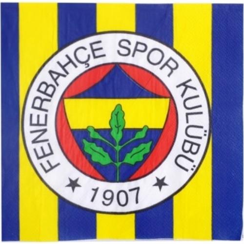 BALON EVİ FENERBAHÇE PEÇETE 33X33 16apos;LI DOĞUM GÜNÜ SÜSÜ