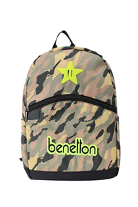 BENETTON ORTAOKUL & LİSE SIRT ÇANTASI 76063 KARACI KAMUFLAJ