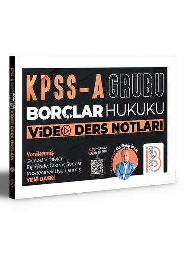 Benim Hocam Yayınları KPSS A Grubu Borçlar Hukuku Video Ders Notları