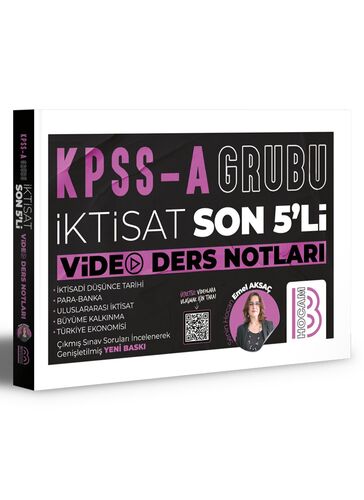 Benim Hocam Yayınları KPSS A Grubu İktisat Son 5'li Video Ders Notları