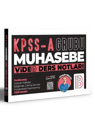 Benim Hocam Yayınları KPSS A Grubu Muhasebe Video Ders Notları(İADESİZ)