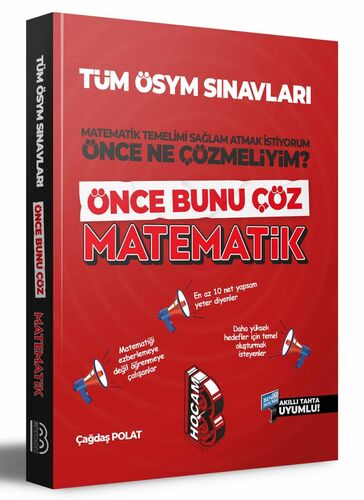 Benim Hocam Yayınları Tüm ÖSYM Sınavları İçin Önce Bunu Çöz Matematik 