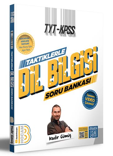 Benim Hocam Yayınları TYT - KPSS Taktiklerle Dil Bilgisi Tamamı Video Çözümlü Soru Bankası ( İADESİZ )