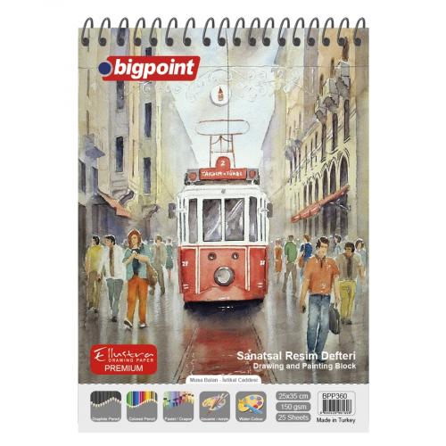 BİGPOİNT 25X35 RESİM DEFTERİ 150 GR 25 SAYFA