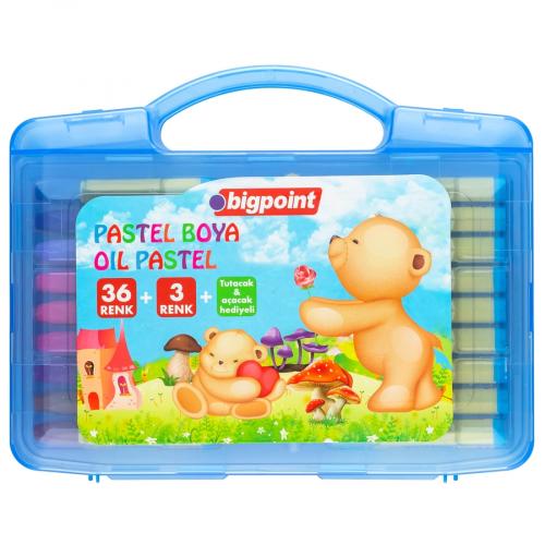 BİGPOİNT 36apos;LI PASTEL BOYA ÇANTALI MAVİ