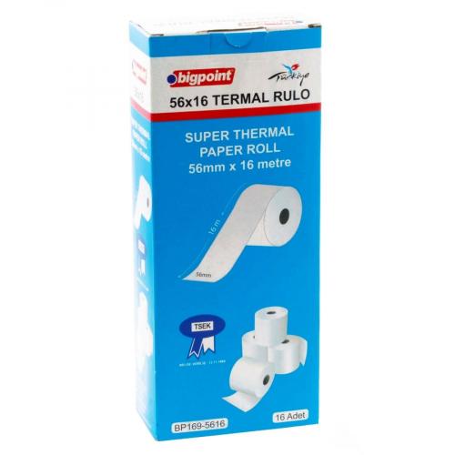 Bigpoint Termal Rulo 56mm x 16m 16'lı Paket