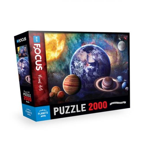 Blue Focus Planets (Gezegenler) - Puzzle 2000 Parça