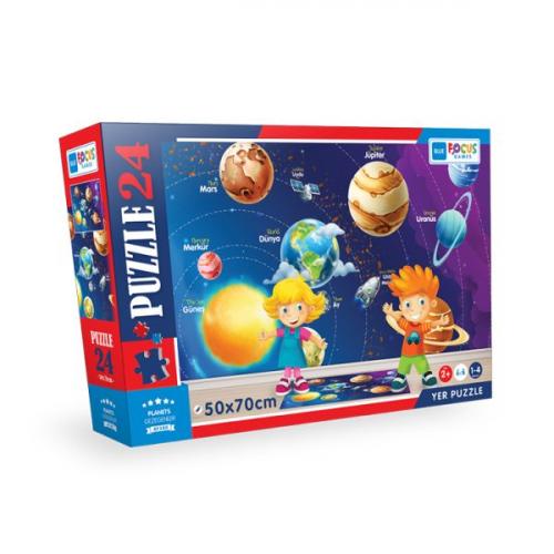 Blue Focus Planets (Gezegenler) - Puzzle 24 Parça