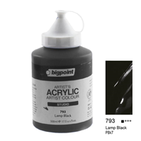 BP AKRİLİK BOYA 500ml 793 LAMP BLACK * (tek ürün gönderilecektir, fotoğraf temsilidir)