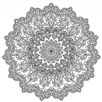 Bigpoint Baskılı Pres Tuval 30x30cm Mandala