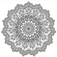 BP BASKILI PRES TUAL 30x30 MANDALA * (tek ürün gönderilecektir, fotoğraf temsilidir)