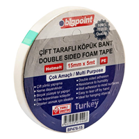 Çift Taraflı Köpük Bant 15mmx5m BP476-15, one size