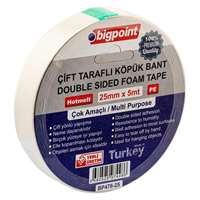 Bigpoint Çift Taraflı Köpük Bant 25mmx5m