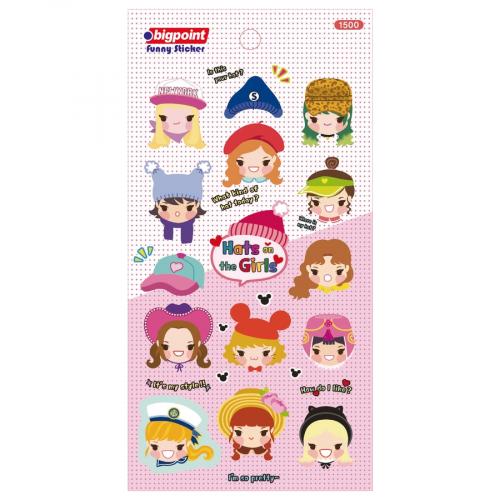 BİGPOİNT STİCKER HATS ON THE GIRLS