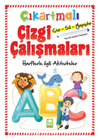 Çıkartmalı Çizgi Çalışmaları Harflerle İlgili Aktiviteler