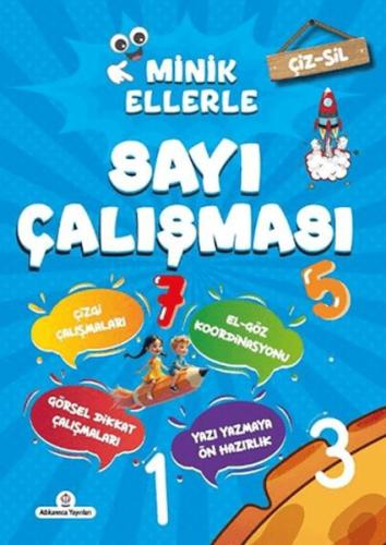 Çiz - Sil Minik Ellerle Sayı Çalışması (Kalem Hediyeli)