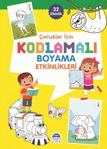 Çocuklar İçin Kodlamalı Boyama Etkinlikleri - Sarı - 32 Etkinlik