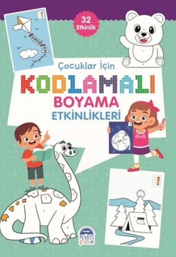 Çocuklar İçin Kodlamalı Boyama Etkinlikleri - Yeşil - 32 Etkinlik