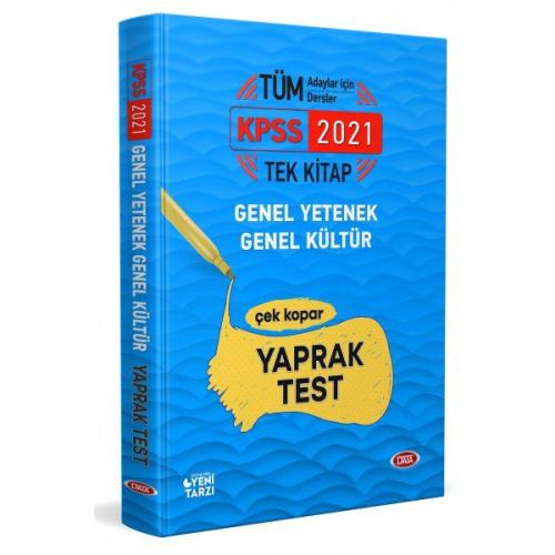 Data Yayınları 2021 KPSS Genel Yetenek Genel Kültür Tek Kitap Yaprak T