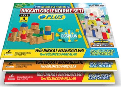 Dikkati Güçlendirme Seti Plus (3 Kitap Materyalsiz - 4 Yaş)