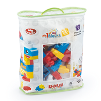 DOLU BASKILI TORBADA BÜYÜK BLOKLAR 100 PARÇA ( LEGO )