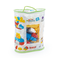 DOLU BASKILI TORBADA BÜYÜK BLOKLAR 60 PARÇA ( LEGO )