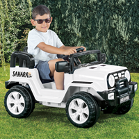 DOLU SAHARA SUV BEYAZ 12V AKÜLÜ ARABA UZAKTAN KUMANDALI & ELEKTRONİK KORNA & EMNİYET KEMERİ & RADIO-MP3 & ABS & İLERİ-GERİ & x2
