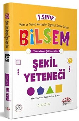 Editör 1. Sınıf Bilsem Hazırlık Şekil Yeteneği Tamamı Çözümlü