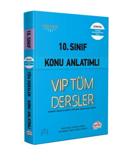 Editör 10. Sınıf VIP Tüm Dersler Konu Anlatımlı Mavi Kitap