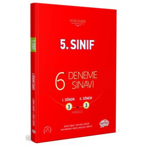 Editör 5. Sınıf 6 (3+3) Deneme Sınavı Tamamı Çözümlü (YENİ)