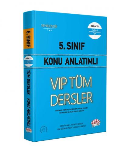 Editör 5. Sınıf VIP Tüm Dersler Konu Anlatımı Mavi Kitap