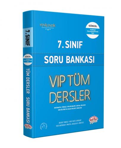 Editör 7. Sınıf VIP Tüm Dersler Soru Bankası Mavi Kitap