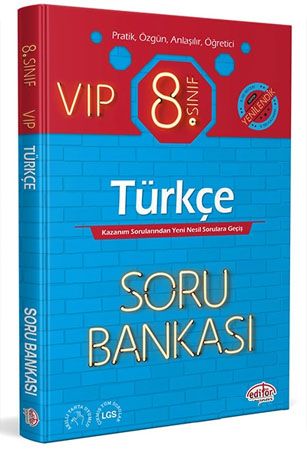 Editör 8. Sınıf VIP Türkçe Soru Bankası