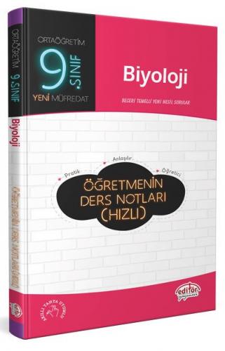 Editör 9. Sınıf Biyoloji Öğretmenin Ders Notları (Hızlı)