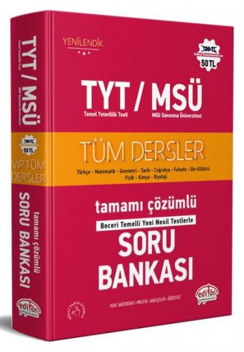 Editör TYT / MSÜ Tüm Dersler Çözümlü Soru Bankası