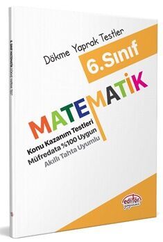 Editör Yayınları 6. Sınıf Matematik Konu Kazanım Testleri