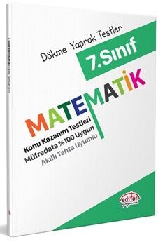 Editör Yayınları 7. Sınıf Matematik Konu Kazanım Testleri