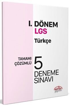 Editör Yayınları 8. Sınıf LGS Türkçe 1. Dönem 5 Deneme